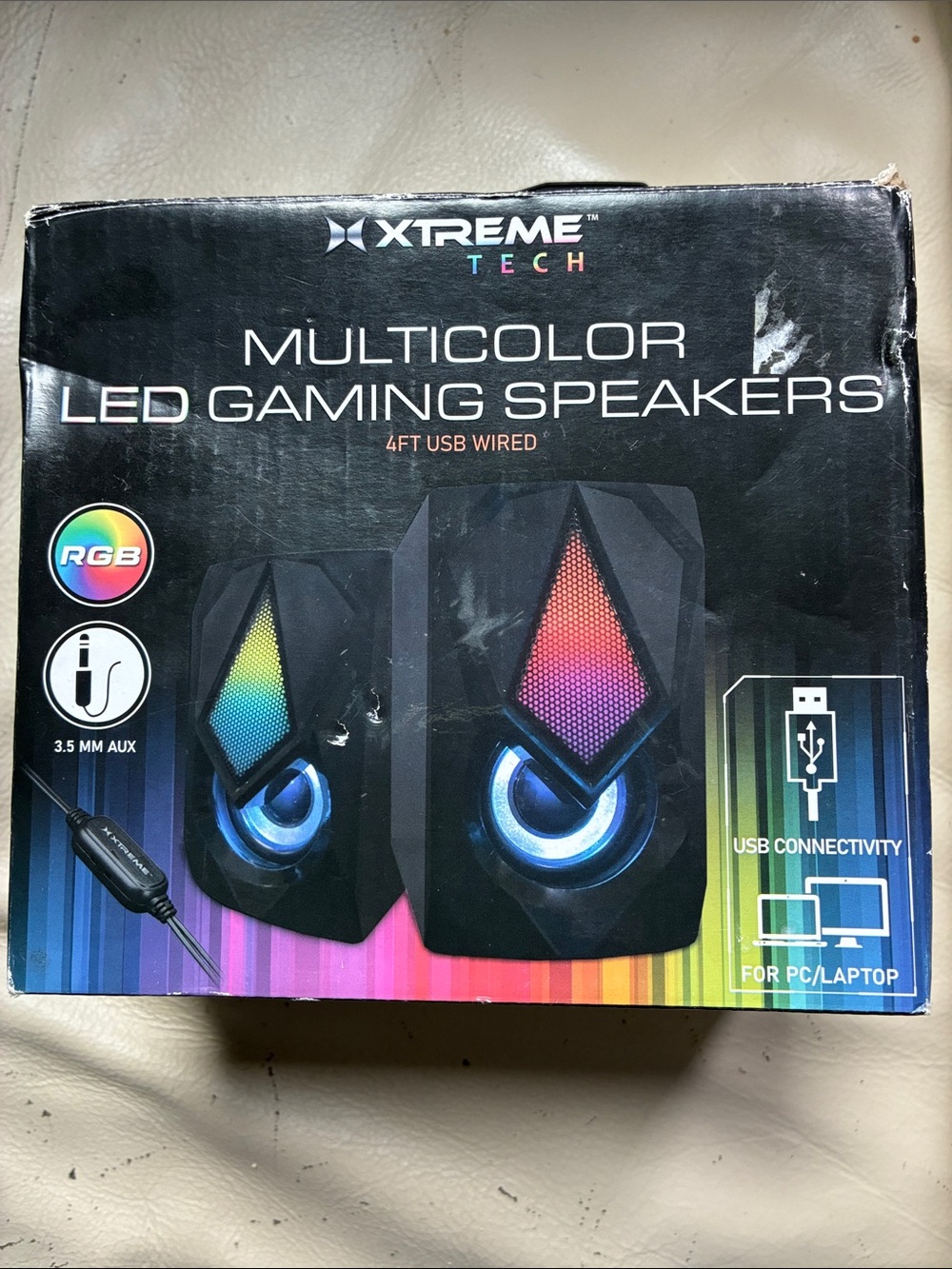 MyXtreme Multicolor LED Gaming Speakers RGB USB Wired Gaming Speakers